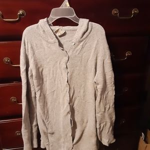 Long sleeve hooded cardigan